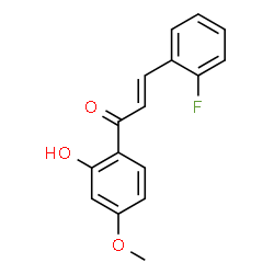 ChemSpider 2D Image | (2E)-3-(2-Fluorophenyl)-1-(2-hydroxy-4-methoxyphenyl)-2-propen-1-one | C16H13FO3
