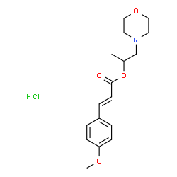 ChemSpider 2D Image | 1-(4-Morpholinyl)-2-propanyl (2E)-3-(4-methoxyphenyl)acrylate hydrochloride (1:1) | C17H24ClNO4
