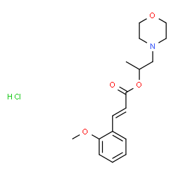 ChemSpider 2D Image | 1-(4-Morpholinyl)-2-propanyl (2E)-3-(2-methoxyphenyl)acrylate hydrochloride (1:1) | C17H24ClNO4