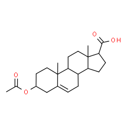 ChemSpider 2D Image | 3-Acetoxyandrost-5-ene-17-carboxylic acid | C22H32O4