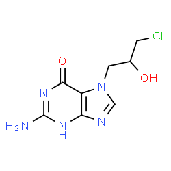 ChemSpider 2D Image | 7-(3-chloro-2-hydroxypropyl)guanine | C8H10ClN5O2