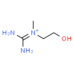 ChemSpider 2D Image | Diamino-N-(2-hydroxyethyl)-N-methylmethaniminium | C4H12N3O