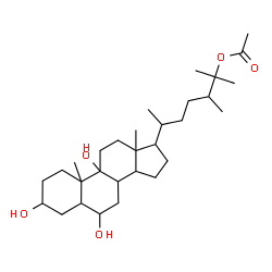 ChemSpider 2D Image | 3,6,9-Trihydroxyergostan-25-yl acetate | C30H52O5