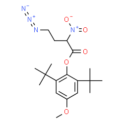 ChemSpider 2D Image | 4-Methoxy-2,6-bis(2-methyl-2-propanyl)phenyl 4-azido-2-nitrobutanoate | C19H28N4O5