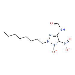ChemSpider 2D Image | N-(5-Nitro-2-octyl-1-oxido-2H-1,2,3-triazol-4-yl)formamide | C11H19N5O4
