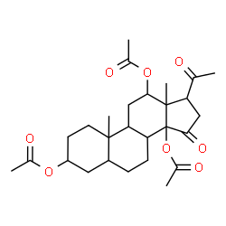 ChemSpider 2D Image | 15,20-Dioxopregnane-3,12,14-triyl triacetate | C27H38O8