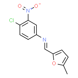 ChemSpider 2D Image | 4-Chloro-N-[(E)-(5-methyl-2-furyl)methylene]-3-nitroaniline | C12H9ClN2O3
