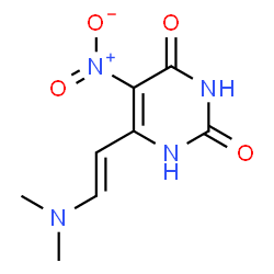 ChemSpider 2D Image | 6-[(E)-2-(Dimethylamino)vinyl]-5-nitropyrimidine-2,4-diol | C8H10N4O4