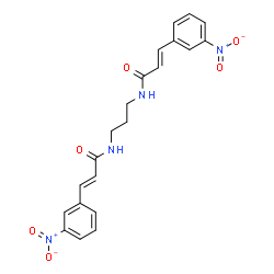 ChemSpider 2D Image | (2E,2'E)-N,N'-1,3-Propanediylbis[3-(3-nitrophenyl)acrylamide] | C21H20N4O6