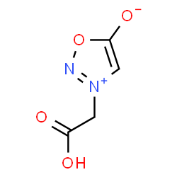 ChemSpider 2D Image | 3-(Carboxymethyl)-1,2,3-oxadiazol-3-ium-5-olate | C4H4N2O4