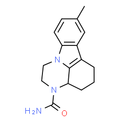 ChemSpider 2D Image | 8-Methyl-1,2,3a,4,5,6-hexahydro-3H-pyrazino[3,2,1-jk]carbazole-3-carboxamide | C16H19N3O