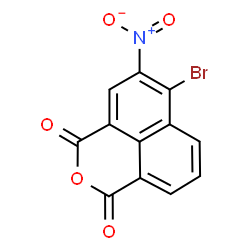 ChemSpider 2D Image | 6-Bromo-5-nitro-1H,3H-benzo[de]isochromene-1,3-dione  | C12H4BrNO5