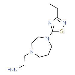 ChemSpider 2D Image | 2-[4-(3-Ethyl-1,2,4-thiadiazol-5-yl)-1,4-diazepan-1-yl]ethanamine | C11H21N5S