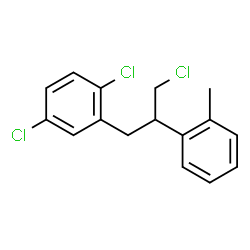ChemSpider 2D Image | 1,4-Dichloro-2-[3-chloro-2-(2-methylphenyl)propyl]benzene | C16H15Cl3