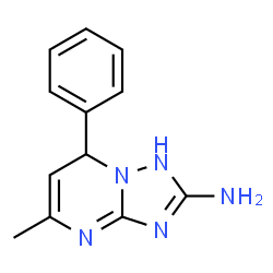 ChemSpider 2D Image | 5-Methyl-7-phenyl-1,7-dihydro[1,2,4]triazolo[1,5-a]pyrimidin-2-amine | C12H13N5