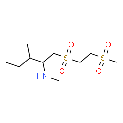 ChemSpider 2D Image | N,3-Dimethyl-1-{[2-(methylsulfonyl)ethyl]sulfonyl}-2-pentanamine | C10H23NO4S2