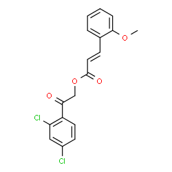 ChemSpider 2D Image | 2-(2,4-Dichlorophenyl)-2-oxoethyl (2E)-3-(2-methoxyphenyl)acrylate | C18H14Cl2O4
