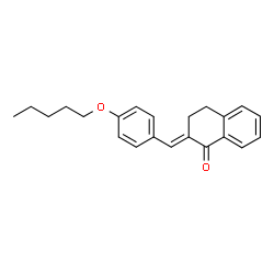 ChemSpider 2D Image | (2E)-2-[4-(Pentyloxy)benzylidene]-3,4-dihydro-1(2H)-naphthalenone | C22H24O2