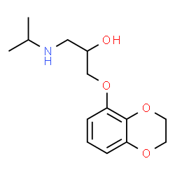 ChemSpider 2D Image | 1-(2,3-Dihydro-1,4-benzodioxin-5-yloxy)-3-(isopropylamino)-2-propanol | C14H21NO4