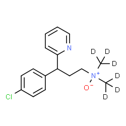 ChemSpider 2D Image | [3-(4-Chlorophenyl)-3-(2-pyridinyl)propyl]bis[(~2~H_3_)methyl]amine oxide | C16H13D6ClN2O