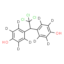 ChemSpider 2D Image | 4,4'-(2,2,2-Trichloro-1,1-ethanediyl)di(~2~H_4_)phenol | C14H3D8Cl3O2