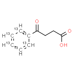 ChemSpider 2D Image | 4-Oxo-4-(~13~C_6_)phenylbutanoic acid | C413C6H10O3