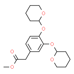 ChemSpider 2D Image | Methyl [3,4-bis(tetrahydro-2H-pyran-2-yloxy)phenyl]acetate | C19H26O6