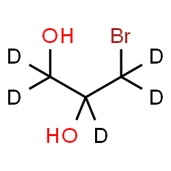 ChemSpider 2D Image | 3-Bromo-1,2-(~2~H_5_)propanediol | C3H2D5BrO2