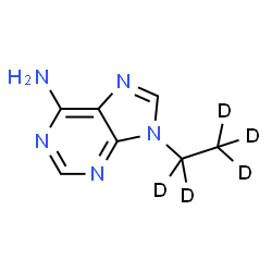 ChemSpider 2D Image | 9-(~2~H_5_)Ethyl-9H-purin-6-amine | C7H4D5N5