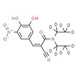 ChemSpider 2D Image | (2Z)-2-Cyano-3-(3,4-dihydroxy-5-nitrophenyl)-N,N-bis[(~2~H_5_)ethyl]acrylamide | C14H5D10N3O5