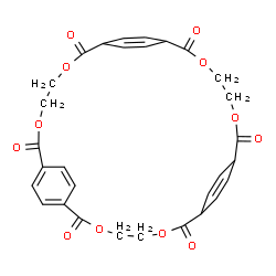 ChemSpider 2D Image | 3,6,13,16,23,26-Hexaoxatetracyclo[26.2.2.2~8,11~.2~18,21~]hexatriaconta-1(30),8,10,18,20,28,31,33,35-nonaene-2,7,12,17,22,27-hexone | C30H24O12