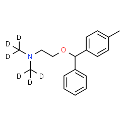 ChemSpider 2D Image | N,N-Bis[(~2~H_3_)methyl]-2-[(4-methylphenyl)(phenyl)methoxy]ethanamine | C18H17D6NO