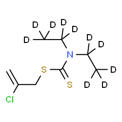 ChemSpider 2D Image | 2-Chloro-2-propen-1-yl bis[(~2~H_5_)ethyl]carbamodithioate | C8H4D10ClNS2