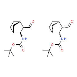 ChemSpider 2D Image | 2-Methyl-2-propanyl [(1R,2S,3R,4S)-3-formylbicyclo[2.2.1]hept-2-yl]carbamate - 2-methyl-2-propanyl [(1S,2R,3S,4R)-3-formylbicyclo[2.2.1]hept-2-yl]carbamate (1:1) | C26H42N2O6