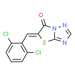 ChemSpider 2D Image | (5Z)-5-(2,6-Dichlorobenzylidene)[1,3]thiazolo[3,2-b][1,2,4]triazol-6(5H)-one | C11H5Cl2N3OS