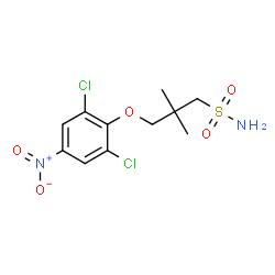 ChemSpider 2D Image | 3-(2,6-Dichloro-4-nitrophenoxy)-2,2-dimethyl-1-propanesulfonamide | C11H14Cl2N2O5S