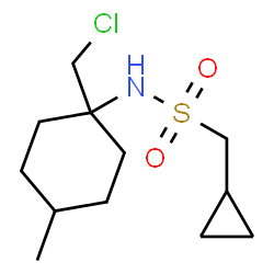 ChemSpider 2D Image | N-[1-(Chloromethyl)-4-methylcyclohexyl]-1-cyclopropylmethanesulfonamide | C12H22ClNO2S