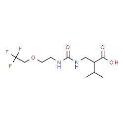 ChemSpider 2D Image | 3-Methyl-2-[({[2-(2,2,2-trifluoroethoxy)ethyl]carbamoyl}amino)methyl]butanoic acid | C11H19F3N2O4
