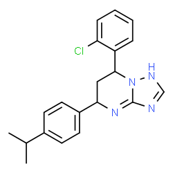 ChemSpider 2D Image | 7-(2-Chlorophenyl)-5-(4-isopropylphenyl)-1,5,6,7-tetrahydro[1,2,4]triazolo[1,5-a]pyrimidine | C20H21ClN4