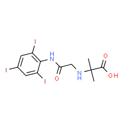 ChemSpider 2D Image | 2-Methyl-N-{2-oxo-2-[(2,4,6-triiodophenyl)amino]ethyl}alanine | C12H13I3N2O3