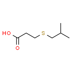 ChemSpider 2D Image | 3-(isobutylthio)propanoic acid | C7H14O2S