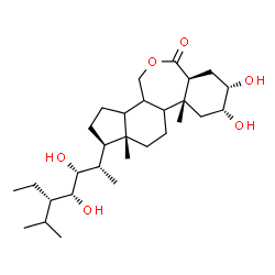 ChemSpider 2D Image | (3aS,5S,6R,7aR,9aS,10R)-10-[(2S,3R,4R,5S)-5-Ethyl-3,4-dihydroxy-6-methyl-2-heptanyl]-5,6-dihydroxy-7a,9a-dimethylhexadecahydro-3H-benzo[c]indeno[5,4-e]oxepin-3-one | C29H50O6
