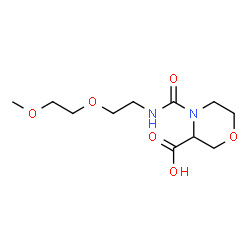 ChemSpider 2D Image | 4-{[2-(2-Methoxyethoxy)ethyl]carbamoyl}-3-morpholinecarboxylic acid | C11H20N2O6