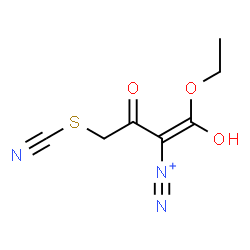 ChemSpider 2D Image | (1E)-1-Ethoxy-1-hydroxy-3-oxo-4-thiocyanato-1-butene-2-diazonium | C7H8N3O3S