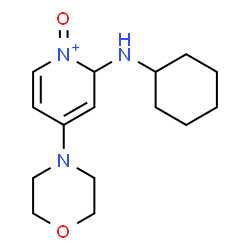 ChemSpider 2D Image | 2-(Cyclohexylamino)-4-(4-morpholinyl)-1-oxo-1,2-dihydropyridinium | C15H24N3O2