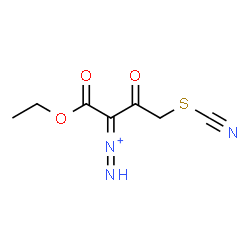 ChemSpider 2D Image | (1-Ethoxy-1,3-dioxo-4-thiocyanato-2-butanylidene)diazenium | C7H8N3O3S