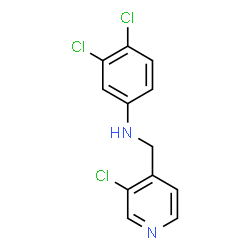 ChemSpider 2D Image | 3,4-Dichloro-N-[(3-chloro-4-pyridinyl)methyl]aniline | C12H9Cl3N2