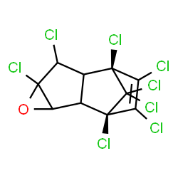 ChemSpider 2D Image | (1R,8S)-1,5,6,8,9,10,11,11-Octachloro-4-oxatetracyclo[6.2.1.0~2,7~.0~3,5~]undec-9-ene | C10H4Cl8O