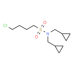 ChemSpider 2D Image | 4-Chloro-N,N-bis(cyclopropylmethyl)-1-butanesulfonamide | C12H22ClNO2S