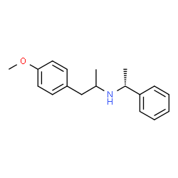ChemSpider 2D Image | 1-(4-Methoxyphenyl)-N-[(1R)-1-phenylethyl]-2-propanamine | C18H23NO